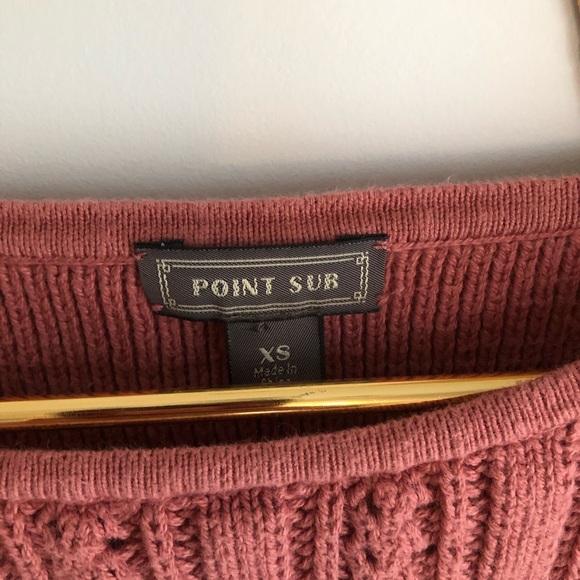 pink hand made cotton crop oversized jumper sweater - Picture 4 of 5